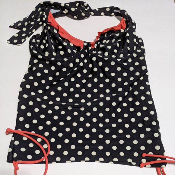 Figleaves Black and White Polk a Dot Swim Tankini - Picture 5 of 11